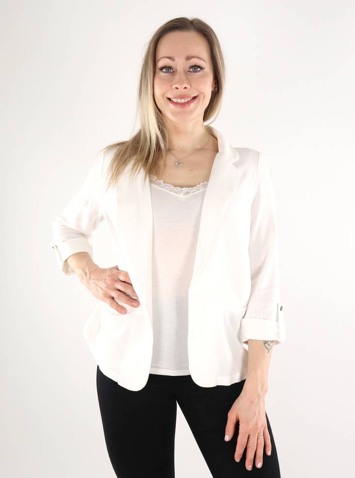 Damblazer Vero ModaJesmilo Loose 3/4 vit - Kavajer för damer - 135483 - 1