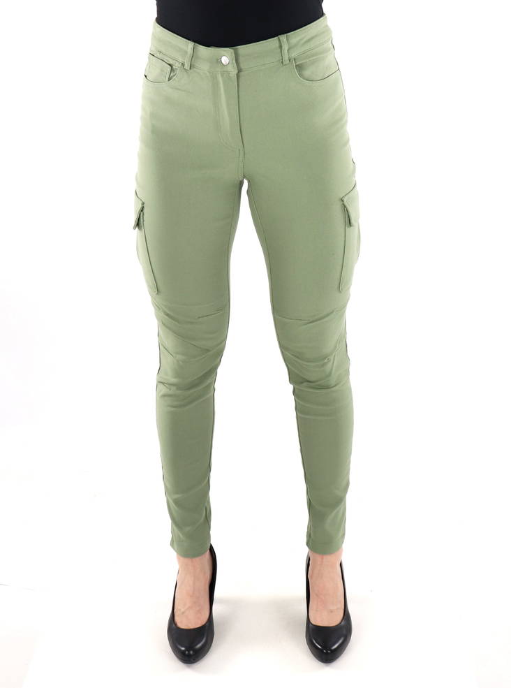 Vila Pants Cargo rw 7/8 oljegrön - Byxor för damer - 135603 - 1
