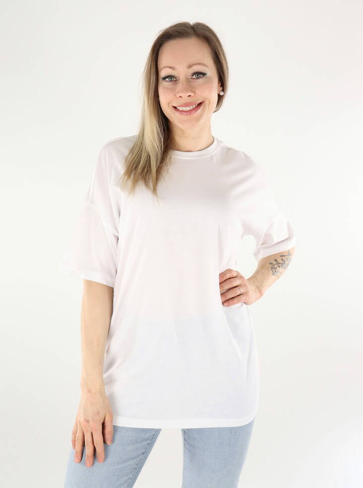 Only dam t-shirt Oversize vit - T-shirts för damer - 135953 - 1