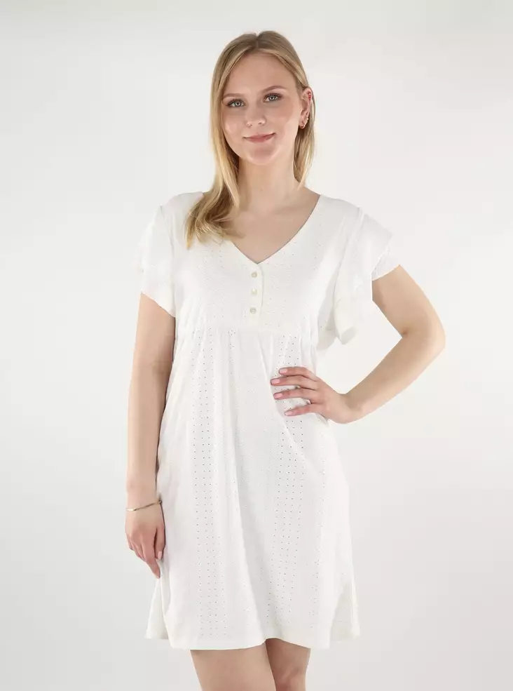 JDY klänning V-ringad cloud dancer/flora - Klänningar och tunikor - 138453 - 1