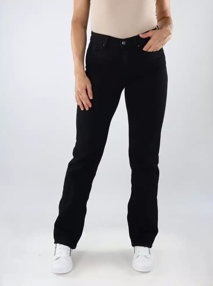 Vero Moda damjeans med raka ben VMFLASH MR svart - Jeans för damer - 138993 - 1