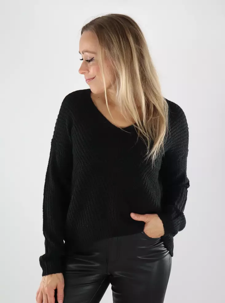 JDY damtröja JDYNEW Pullover svart - Stickat för damer - 139073 - 1