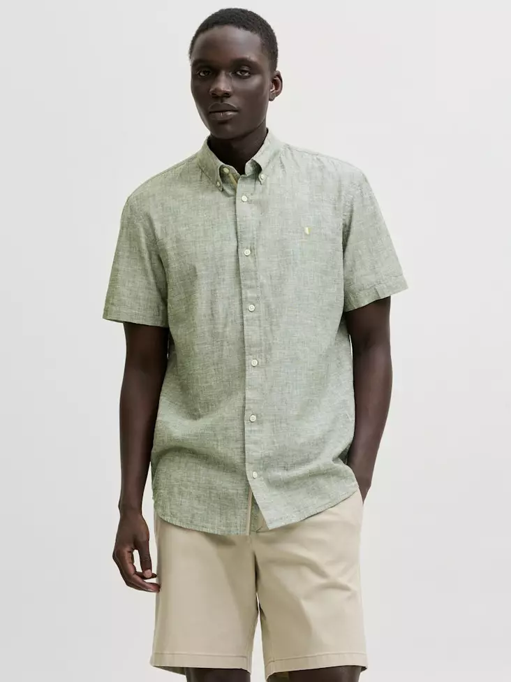 Jack&Jones herr kortärmad dressskjorta Blusummer lagerkrans - Skjortor för herrar - 141113 - 1