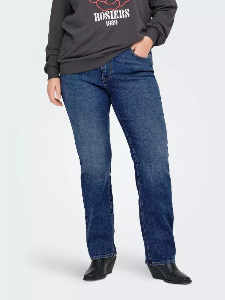 Only Carmakoma Jeans Cruz hw mellanblå - Jeans för damer - 141353 - 1