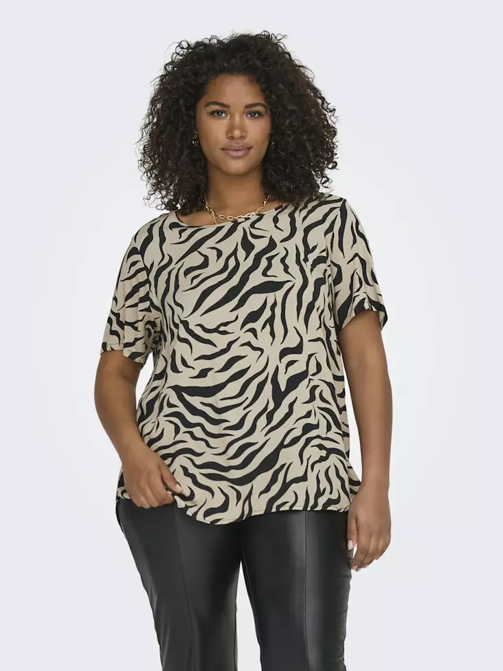 Carmakoma Plus Size T-Shirt Nova trenchcoat/vilda djur - T-shirts för damer - 138433 - 1