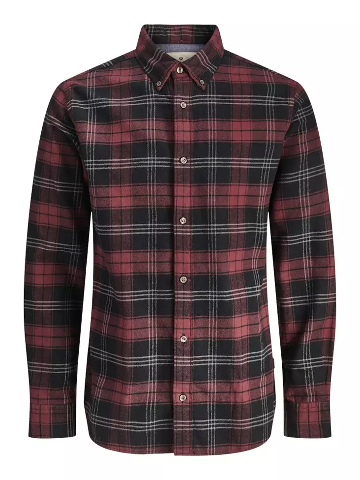 Jack&Jones herrflanellskjorta rödrutig - Skjortor för herrar - 139993 - 1