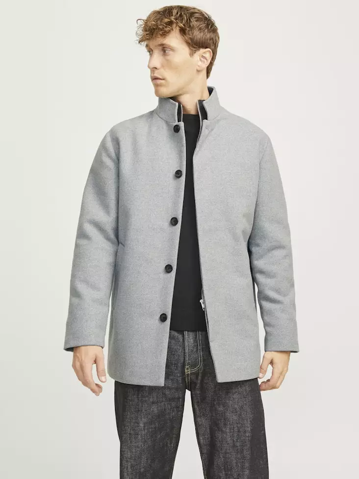 Jack&Jones Ullblandningsjacka Harrison ullblandning ljusgrå - Jackor och parkas för herrar - 139893 - 1