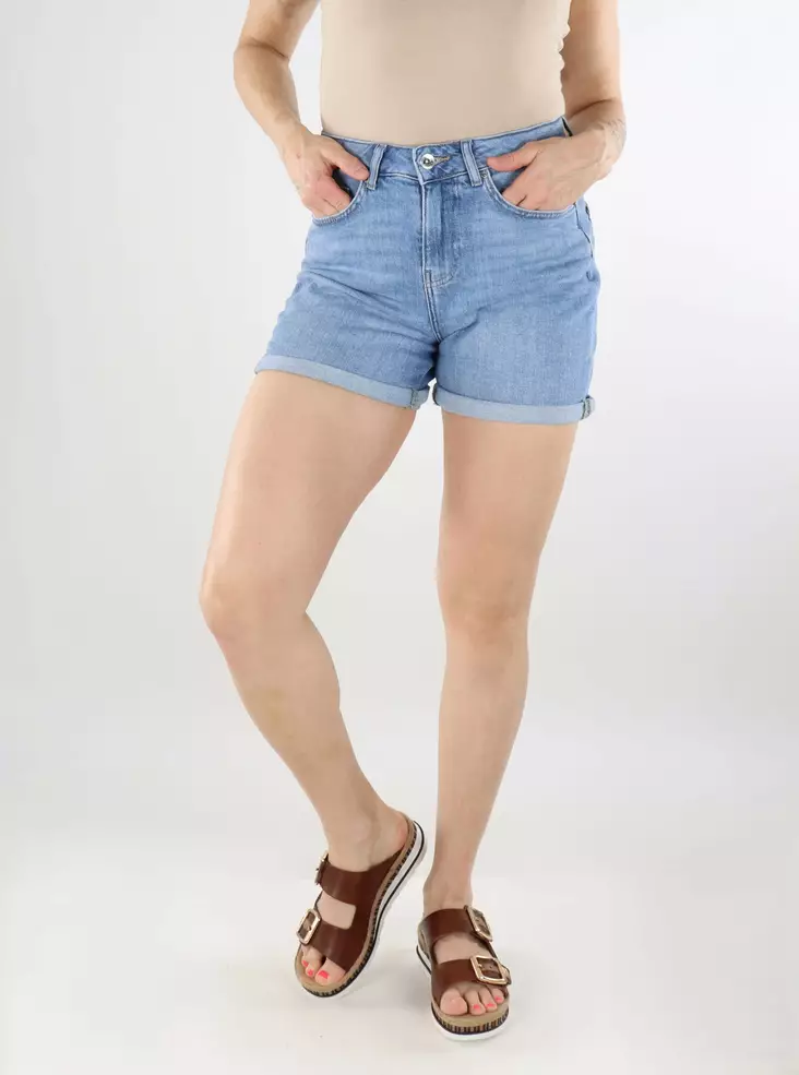 Only stretchiga jeansshorts dam i ljusblå denim - Shorts och capribyxor för damer - 138613 - 1