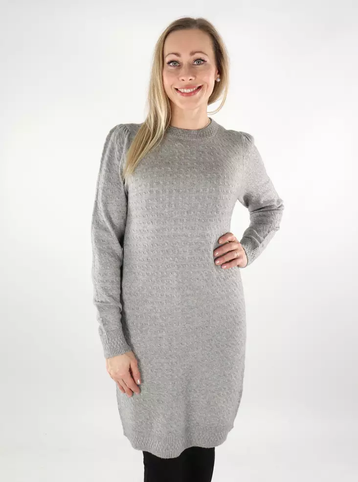 Only Cardigan Puff mellangrå - Stickat för damer - 137333 - 1