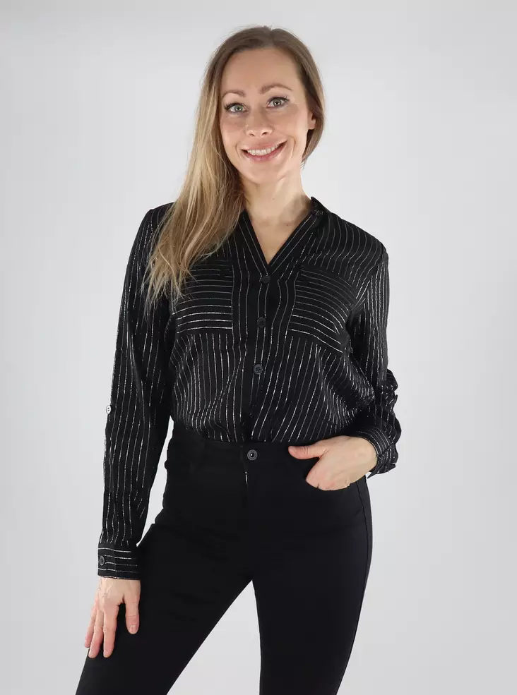Vero Moda Skjorta VMBUMPY svart/silver - Skjortor och blusar för damer - 139713 - 1