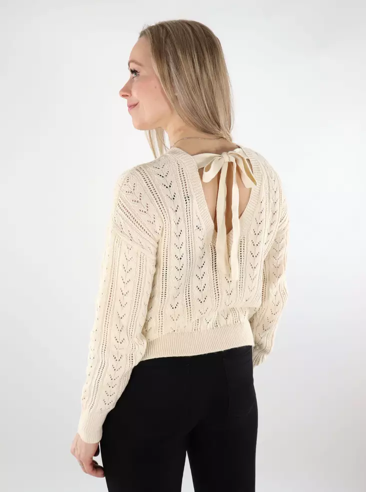 Vero Moda damtröja Newverena Backdetail björk - Stickat för damer - 137683 - 1