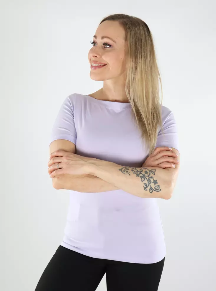 Vero Moda dam t-shirt VMPANDA Modal purple heather - T-shirts för damer - 138363 - 1