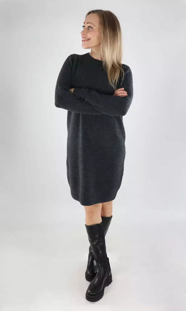 Vero Moda Stickad Klänning VMBOOM mörkgrå - Stickat för damer - 139823 - 1