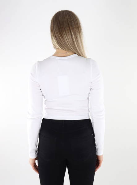 JJXX ribbad skjorta vit - Långärmade tröjor för  damer - 135524 - 2