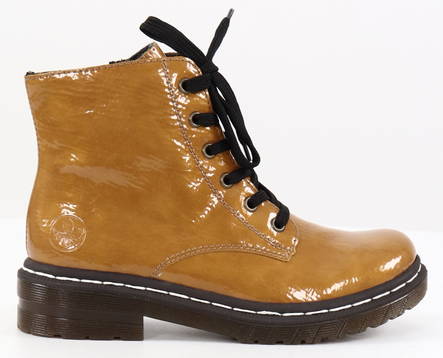 Rieker glansiga dam kängor 76240-68 gul - Rieker ankelboots - 129354 - 1