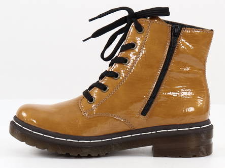 Rieker glansiga dam kängor 76240-68 gul - Rieker ankelboots - 129354 - 2