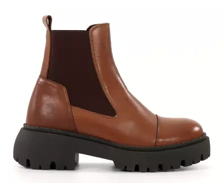 Ten Points damstövlar 60383 Pandora Chunky Cognac - Stövletter och kängor för damer - 136884 - 1