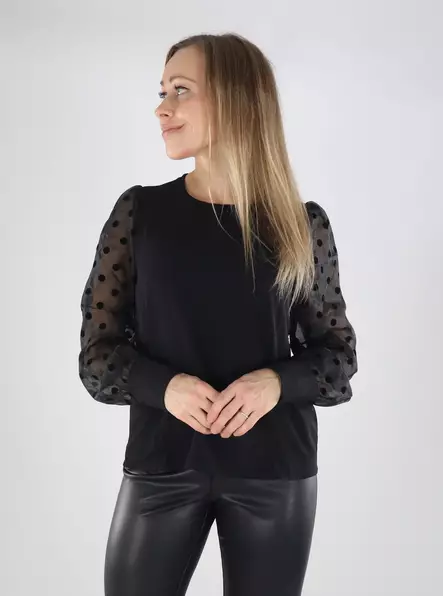 Vero Moda damskjorta Detalj svart - Långärmade tröjor för  damer - 139764 - 1