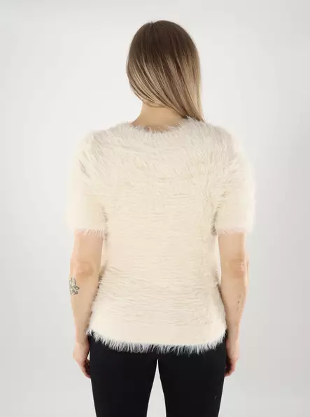 Vero Moda dam kortärmad tröja VMFLUFFY Pullover björk - Stickat för damer - 139884 - 2