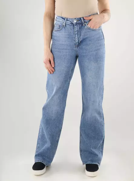 Vero Moda damjeans med vida ben STRETCH hr wide RA3071 ljusblå denim - Jeans för damer - 140254 - 1