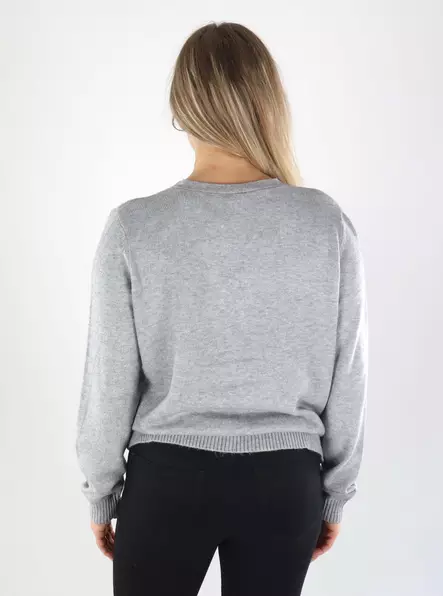 Only kofta ONLPRINCESS LS SHORT ultimate grå - Stickat för damer - 141434 - 2