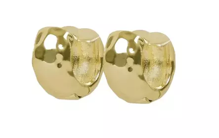 Snö of Sweden Örhängen Union nio hamrad ring 12 mm guld - Halsband - 141594 - 1