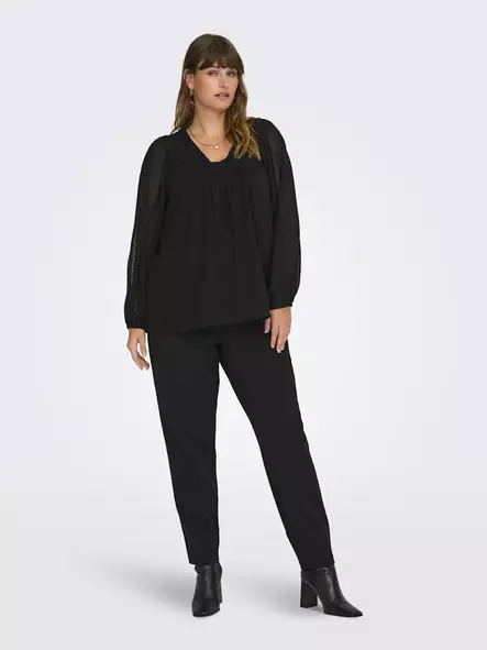 Only Carmakoma dam plus size skjorta svart - Långärmade tröjor för  damer - 136834 - 2