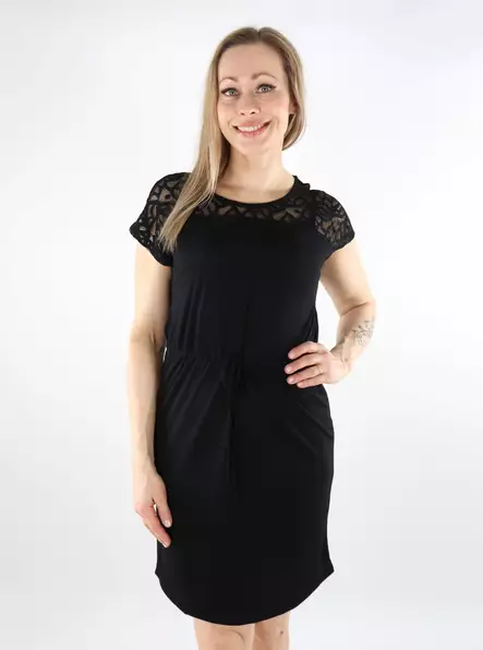 Only stretchklänning O-Neck svart - Klänningar och tunikor - 138164 - 1