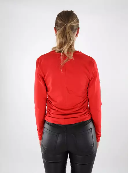 Only damskjorta Ruched högriskröd - Långärmade tröjor för  damer - 137654 - 2