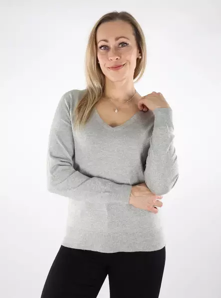 Vero Moda damtröja Happyshine 2Way l.grå/silver - Långärmade tröjor för  damer - 137274 - 1