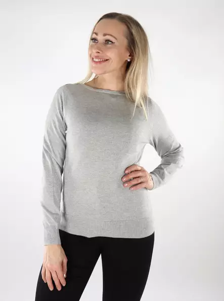 Vero Moda damtröja Happyshine 2Way l.grå/silver - Långärmade tröjor för  damer - 137274 - 2