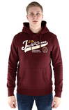 Jack & Jones herr huvtröja Logo hood, svart, vinröd - Huvtröjor för herrar - 127004 - 1
