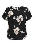 Only Carmakoma Plus size blommig dam t-shirt Vica Svart florence - T-shirts för damer - 126634 - 4