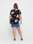 Only Carmakoma Plus size blommig dam t-shirt Vica Svart florence - T-shirts för damer - 126634 - 3