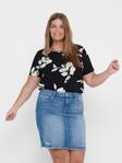 Only Carmakoma Plus size blommig dam t-shirt Vica Svart florence - T-shirts för damer - 126634 - 1