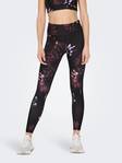 Only Play Träningsleggings Emo, svart/blom - Sport tights för damer - 132234 - 1