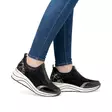Rieker Remonte Kilklackade sneakers för damer D0T08-02 svart - Sneakers för damer - 136874 - 6