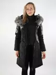 Only dam vinterkappa Ny Linette Fur Huva svart/grå päls - Vinterjackor för damer - 137114 - 2