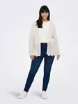 Only Carmakoma plus size spetskofta Cloud Dancer - Stickat för damer - 138774 - 3