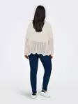 Only Carmakoma plus size spetskofta Cloud Dancer - Stickat för damer - 138774 - 2