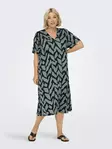Only Carmakoma Plus Size Klänning Life V-ringad laurel wreath - Klänningar och tunikor - 138924 - 1