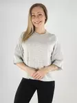 Only damtröja Pullover 3/4 ljusgrå melerad - Stickat för damer - 139694 - 1