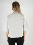 Only damtröja Pullover 3/4 ljusgrå melerad - Stickat för damer - 139694 - 2