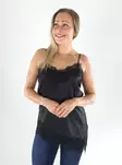 Only topp i satin spets svart - Toppar för damer - 141494 - 1