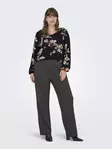 Only Carmakoma damskjorta plus size V-ringad svart/höst - Skjortor och blusar för damer - 138884 - 1
