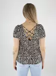 Only dam t-shirt Back Lace svart/äggnog leo - T-shirts för damer - 140674 - 2