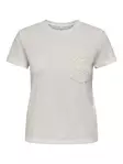 Only dam t-shirt cloud dancer/diny pocket - T-shirts för damer - 138614 - 3