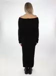 Only lång stickad klänning Off Shoulder svart - Klänningar och tunikor - 137494 - 2