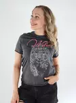Only tryckt t-shirt Life blackned pearl/staycay - T-shirts för damer - 138824 - 1