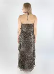 Pieces leopardmönstrad klänning Långskiktad svart/leo - Klänningar och tunikor - 138524 - 2